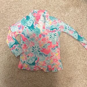 Colorful Floral Quarter-Zip Pullover